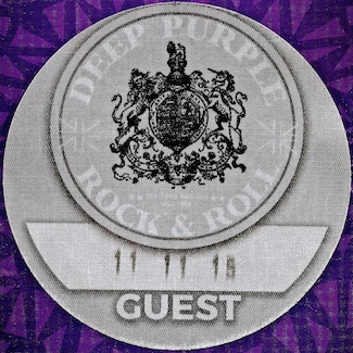 Backstage Pass
Deep Purple
Zénith de Paris
11/11/2015